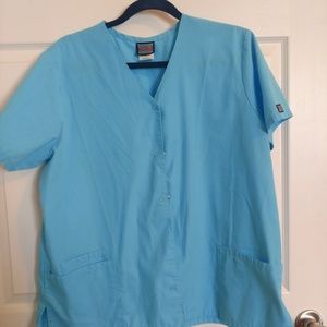 Cherokee Workwear Large snap front scrub top